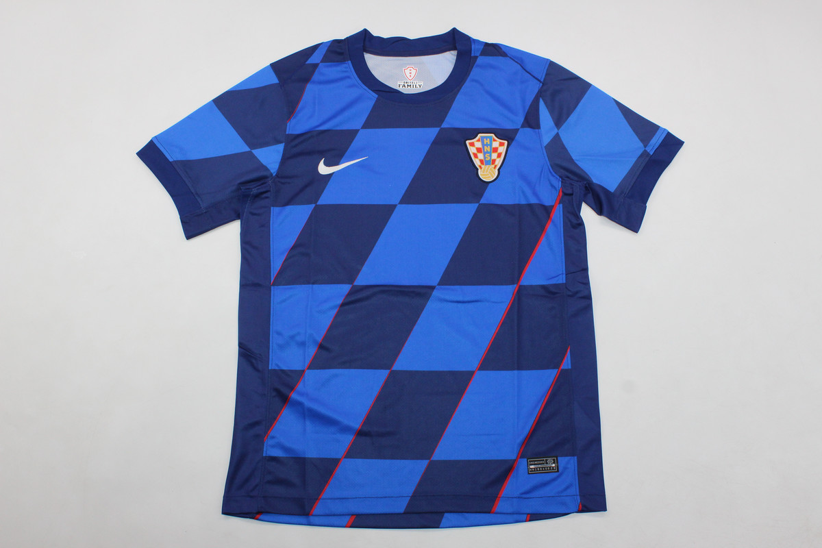 AAA Quality Croatia 2024 Euro Away Dark Blue Soccer Jersey